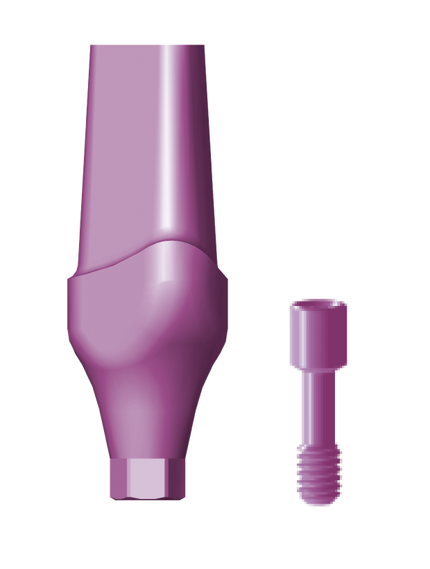 GAIB10.0 Straight abutment for incisors, wide platform