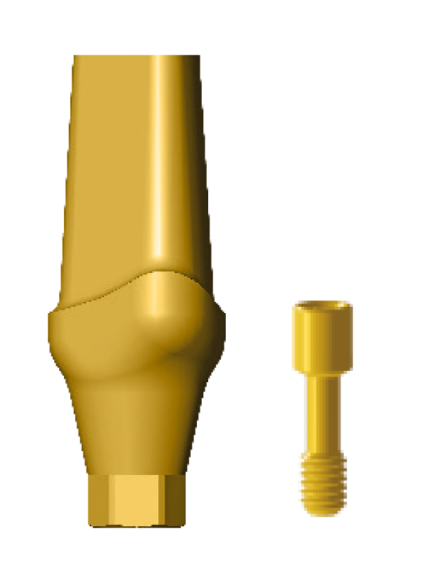 GAIB8.5 Straight abutment for incisors, wide platform