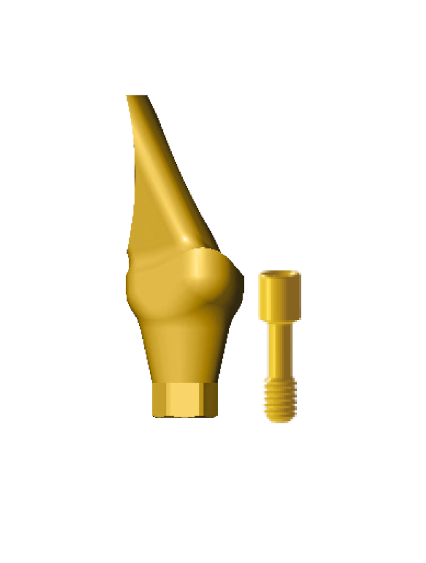 EAIB15/10.0 Abgewinkeltes Abutment für Schneidezähne 15°, breite Plattform