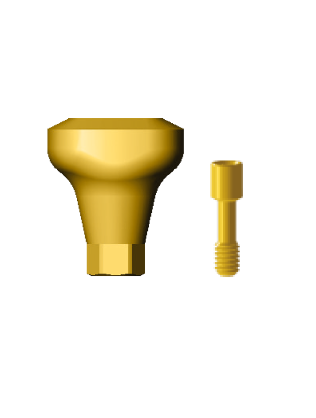 EACB15/10.0 Abgewinkeltes Abutment für Eckzähne15°, breite Plattform